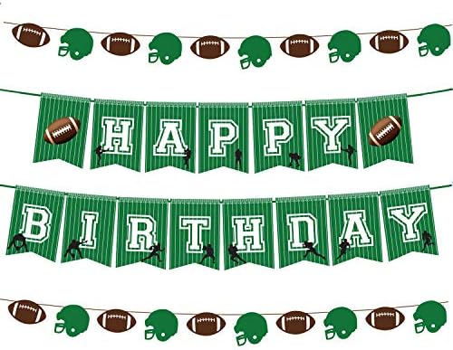 4PCS Football Party Birthday Banner Decorations