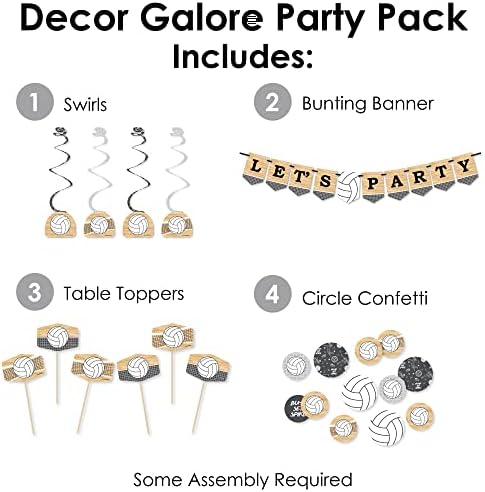 Big Dot of Happiness Volleyball Decor Kit 51 Pieces