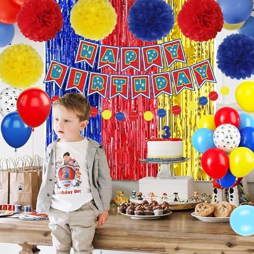 Paw Birthday Decorations Latex Balloons Kit
