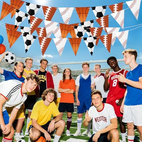 4pcs Sports Pennant Banners for Party Decorations