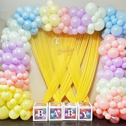 60 PCS Pastel Latex Balloons for Birthday Wedding Decor