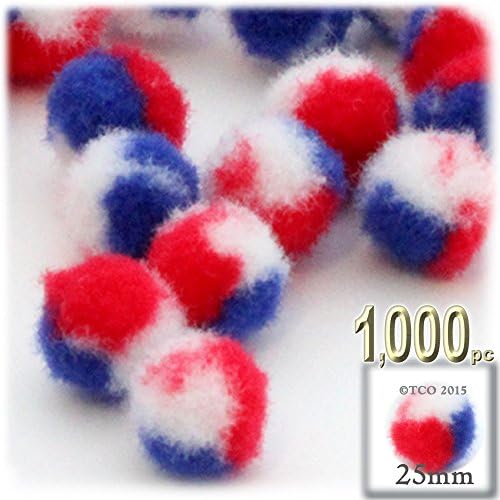 The Crafts Outlet 1000 Piece Multi Purpose Pom Poms Neon Green 25mm
