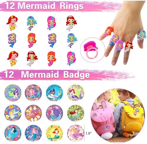 134Pcs Mermaid Party Favors for Girls Decorations