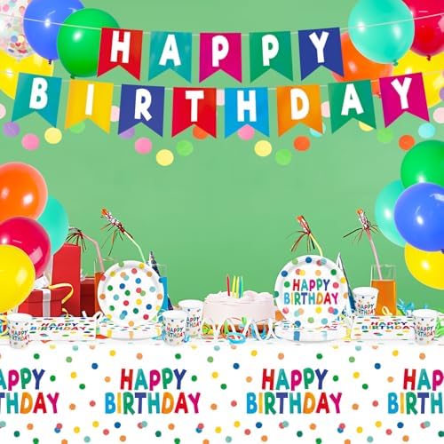 Detanpoly 158pcs Happy Birthday Party Set for Kids