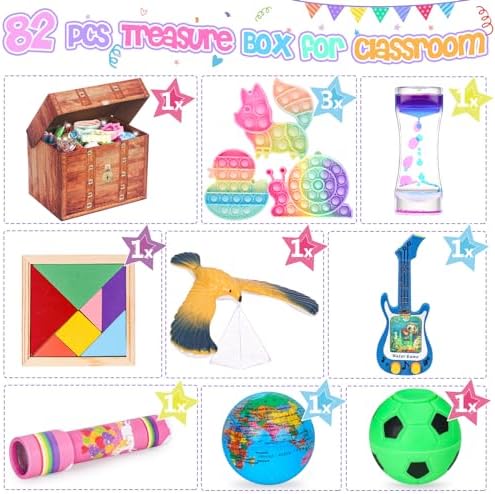 82 Piece Party Favor Toy Pack for Kids Classroom and Birthday