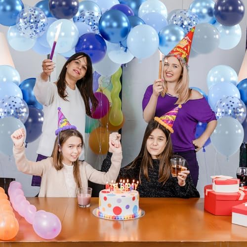 100pcs Blue Balloons Kit with 66ft Ribbons
