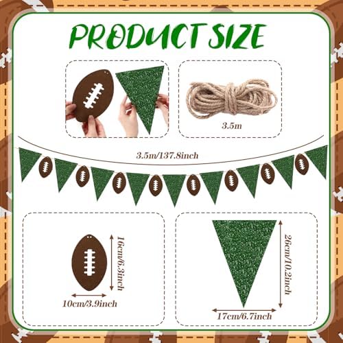 Janinka Football Party Decorations 115ft Garland
