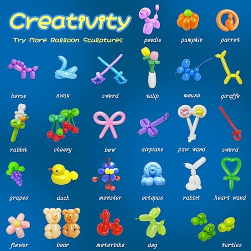 AJOYEGG Balloons Animal Kit with Pump for Kids