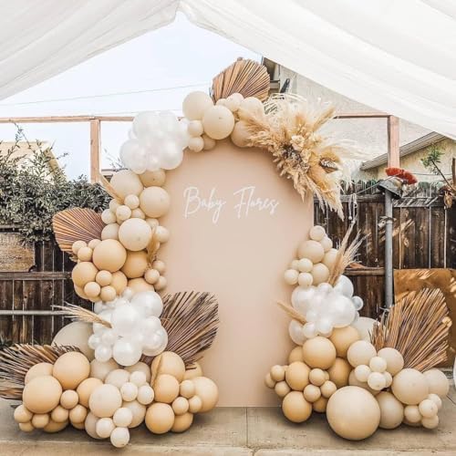 Sand White Balloon Garland Kit with 124Pcs Arch