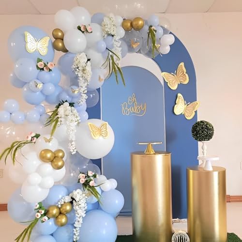 Blue and Gold Balloons 50pcs Party Decor Set