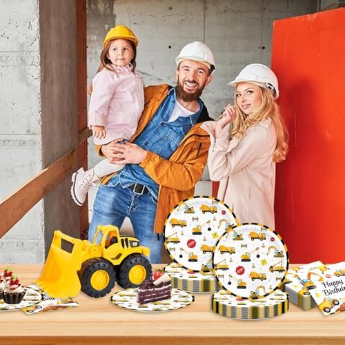 48PCS Construction Party Supplies for Kids