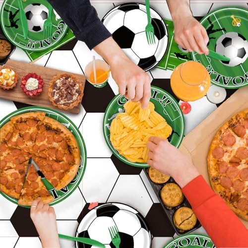 172pcs Soccer Themed Party Set for 24 Guests