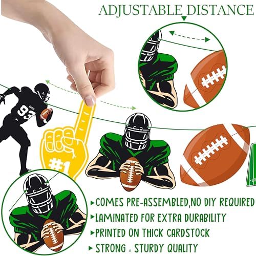 Football Birthday Party Banners 2pcs Decorations