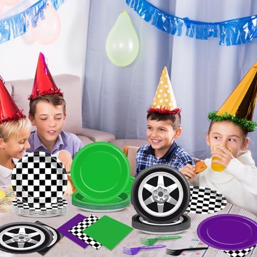 Monster Truck Party Supplies Set 24 pcs for Kids Birthday