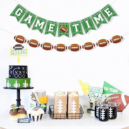 2 Pieces Football Game Day Banner Garland Decor