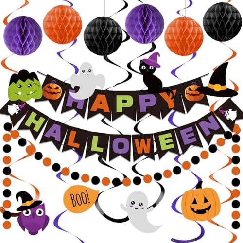 Meowtastic Happy Halloween Banner Decorations