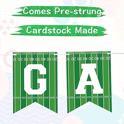2 Pieces Football Game Day Banner Garland Decor