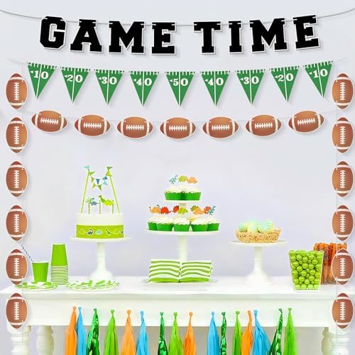 Game Time Football Banner Party Decor
