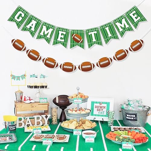 2 Pieces Football Game Day Banner Garland Decor