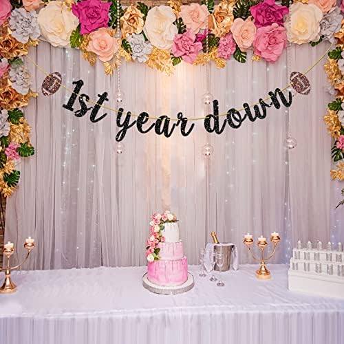 1st Year Down Banner for Baby Shower Party Decoration