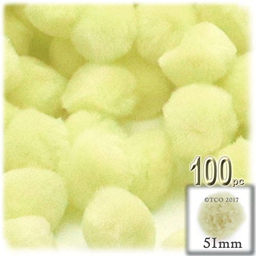 The Crafts Outlet 100 Piece Pom Poms Round Light Pink