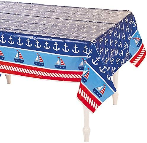 1ST Sailor Tablecover - Party Supplies - 1 Piece 1