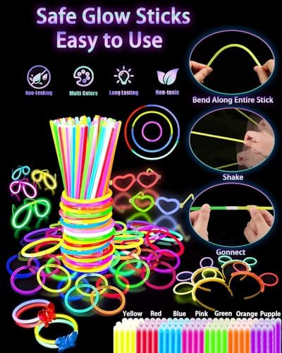 Unistylar 275 PCS Glow in the Dark Party Supplies
