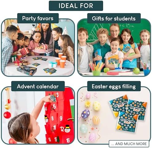 BONNYCO Tic Tac Toe Game Pack 16 Jungle Animals Kids Party Favors