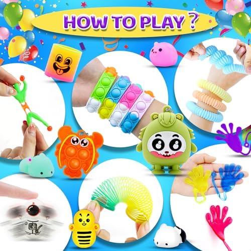 107Pcs Party Favors for Kids Fidget Toy Set