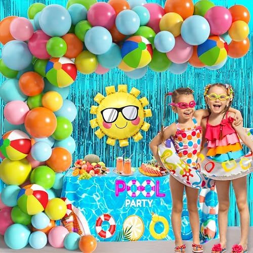 Tropical Hawaiian Luau Balloon Garland Arch Kit 160Pcs