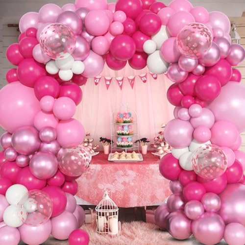 Ouddy Life 157 Pcs Pink Balloons Arch Garland Kit