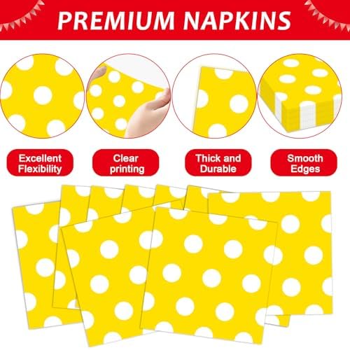 96 Pcs Cartoon Mouse Party Plates and Napkins Set