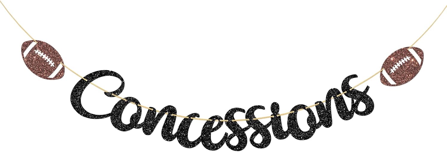 Dalaber Football Concessions Banner for Kids Birthday Decoration