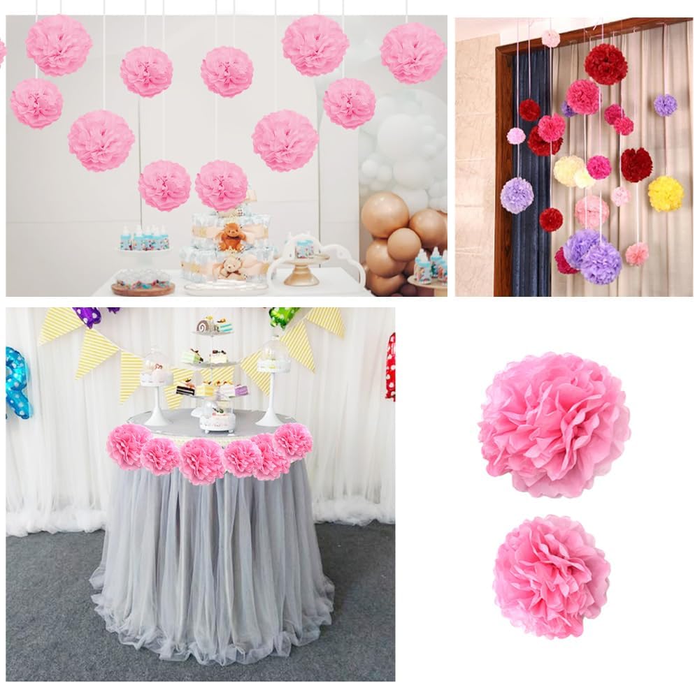 Ruidee 12 Pieces Tissue Paper Pompoms for Party Decorations