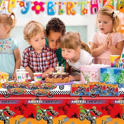 41PCS Dirt Bike Party Supplies Set for Kids