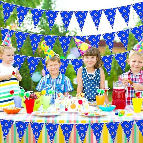 Pajean 49 Ft Blue and Gold Party Banner Decorations