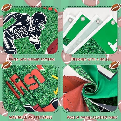 Football 1st Birthday Banner for Boys 5x3ft