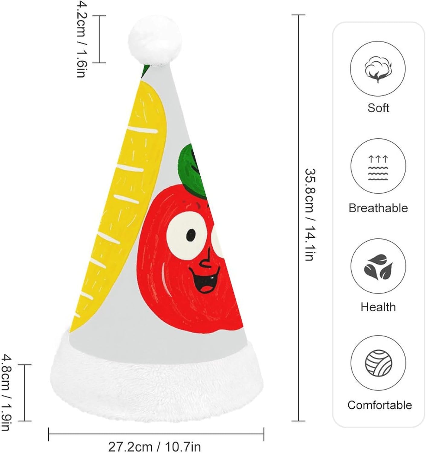 NWGHM Christmas Hat Cartoon Vegetable Fruit Novelty Headwear