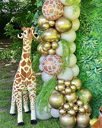 50pcs Giraffe Print Balloons 12inch Animal Theme Party Decorations
