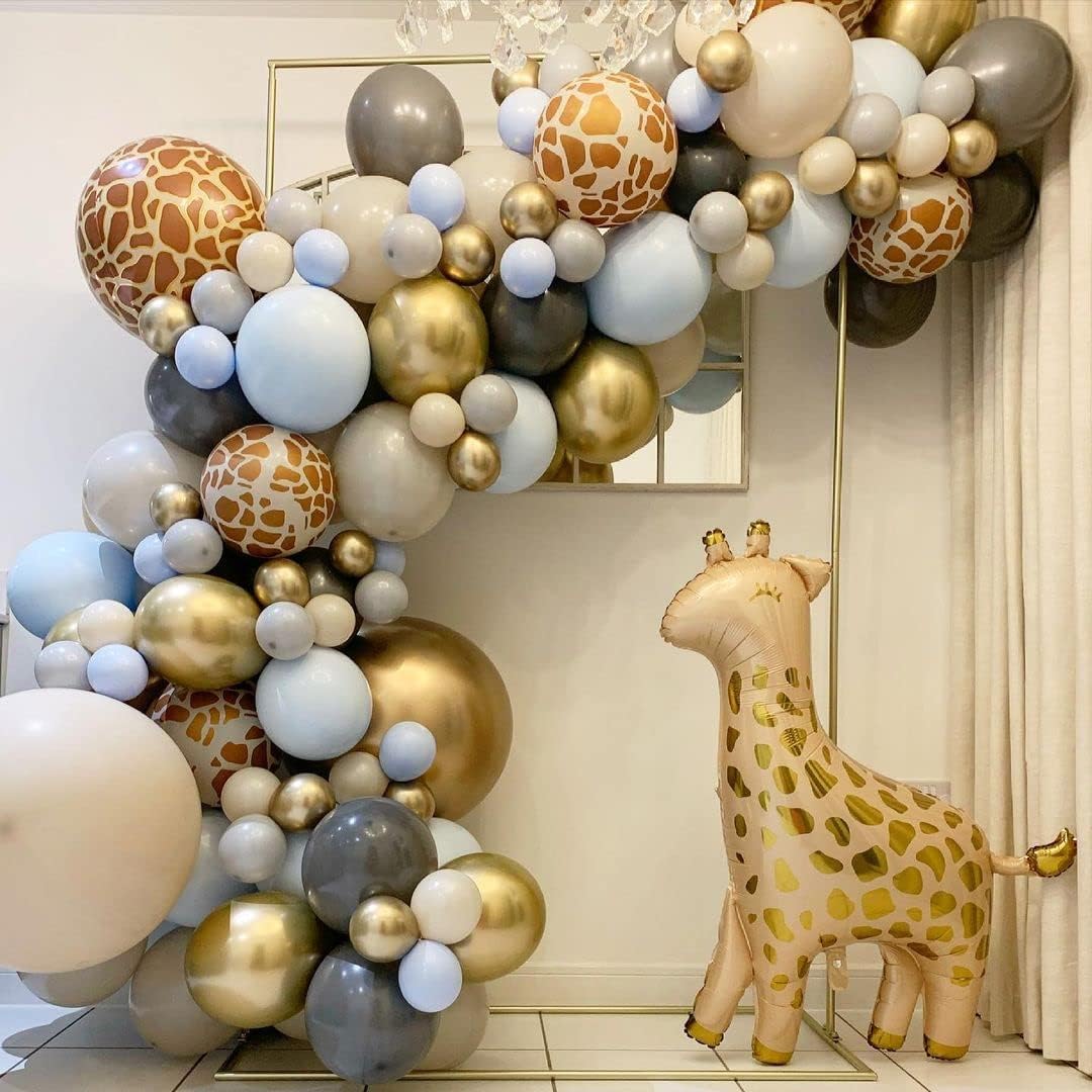 50pcs Giraffe Print Balloons 12inch Animal Theme Party Decorations