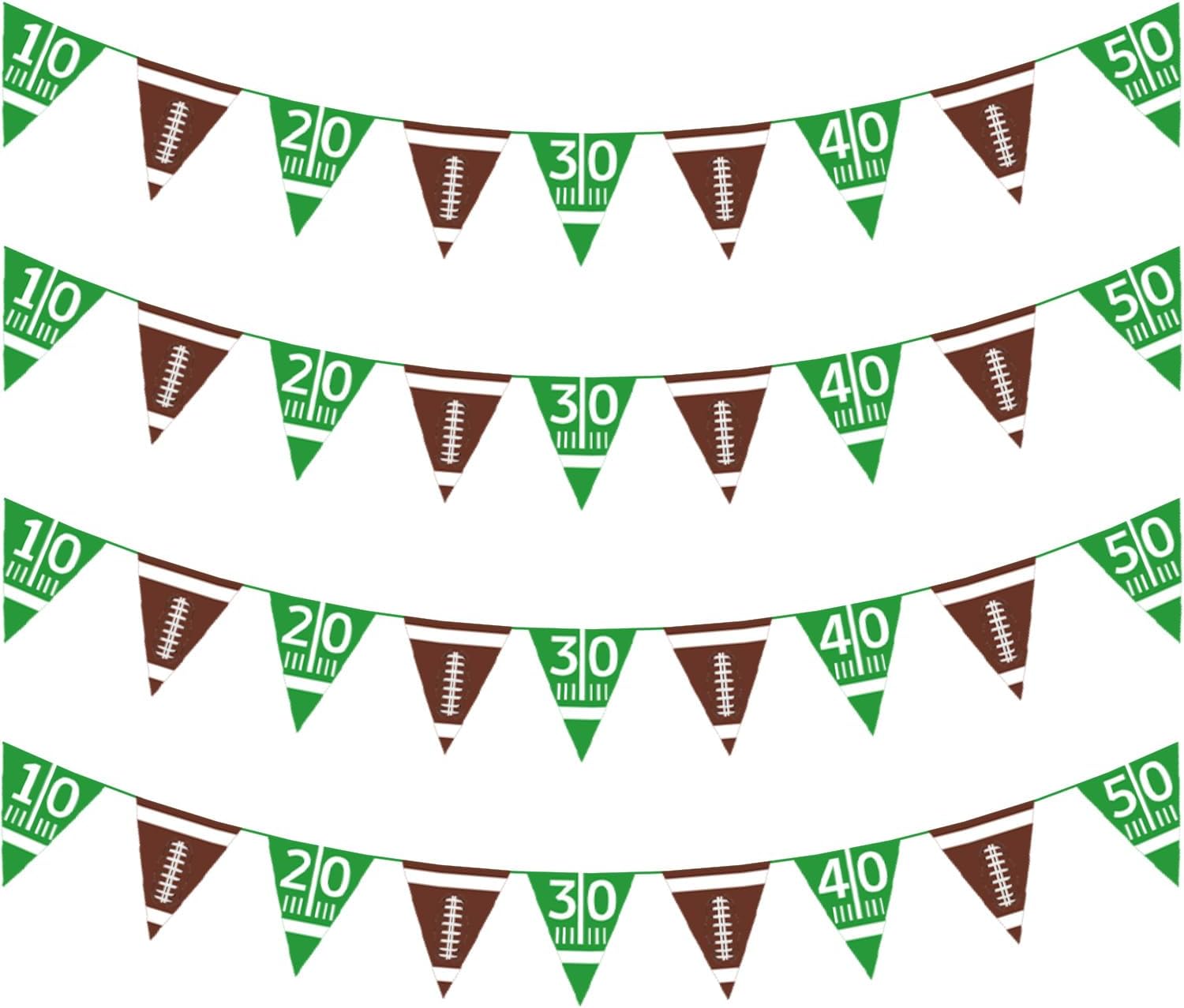 Oigco Football Party Decor Bunting Triangle Flags