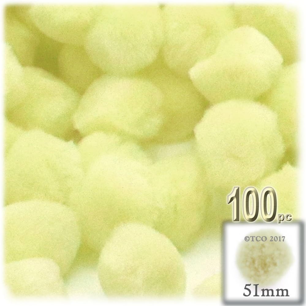 The Crafts Outlet 100 Piece Pom Poms Round Light Pink
