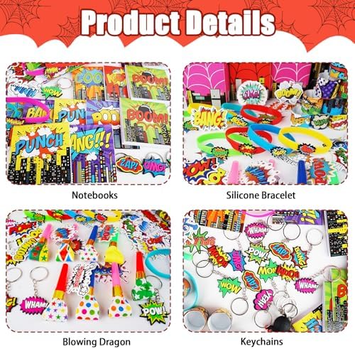 158Pcs Hero Party Favors 12 Guests Set