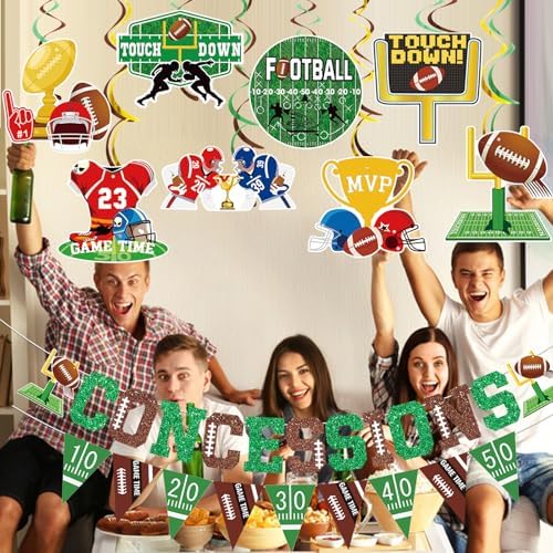 Football Party Decorations Banners Set