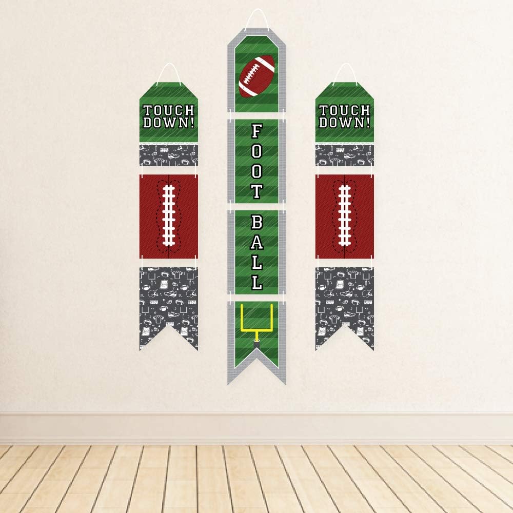 Big Dot of Happiness End Zone Football Door Banner Set