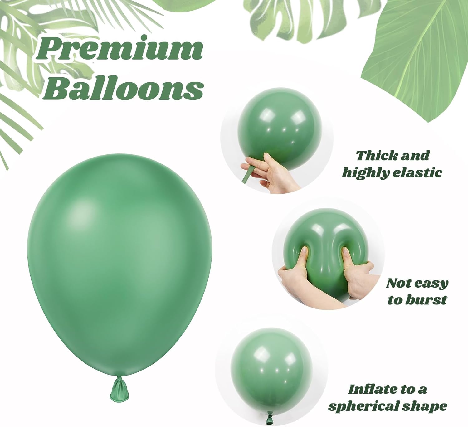 60pcs Safari Balloons for Birthday and Baby Shower Decorations
