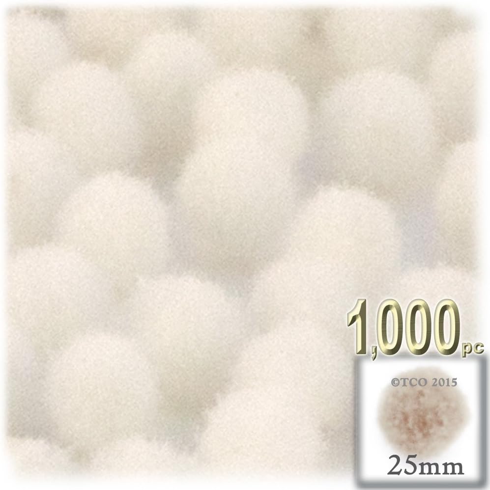 The Crafts Outlet 1000 Piece Multi Purpose Pom Poms Neon Green 25mm