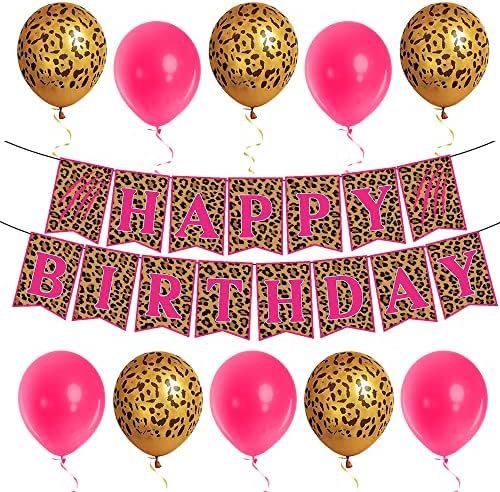 Leopard Birthday Decorations Set for Kids and Adults