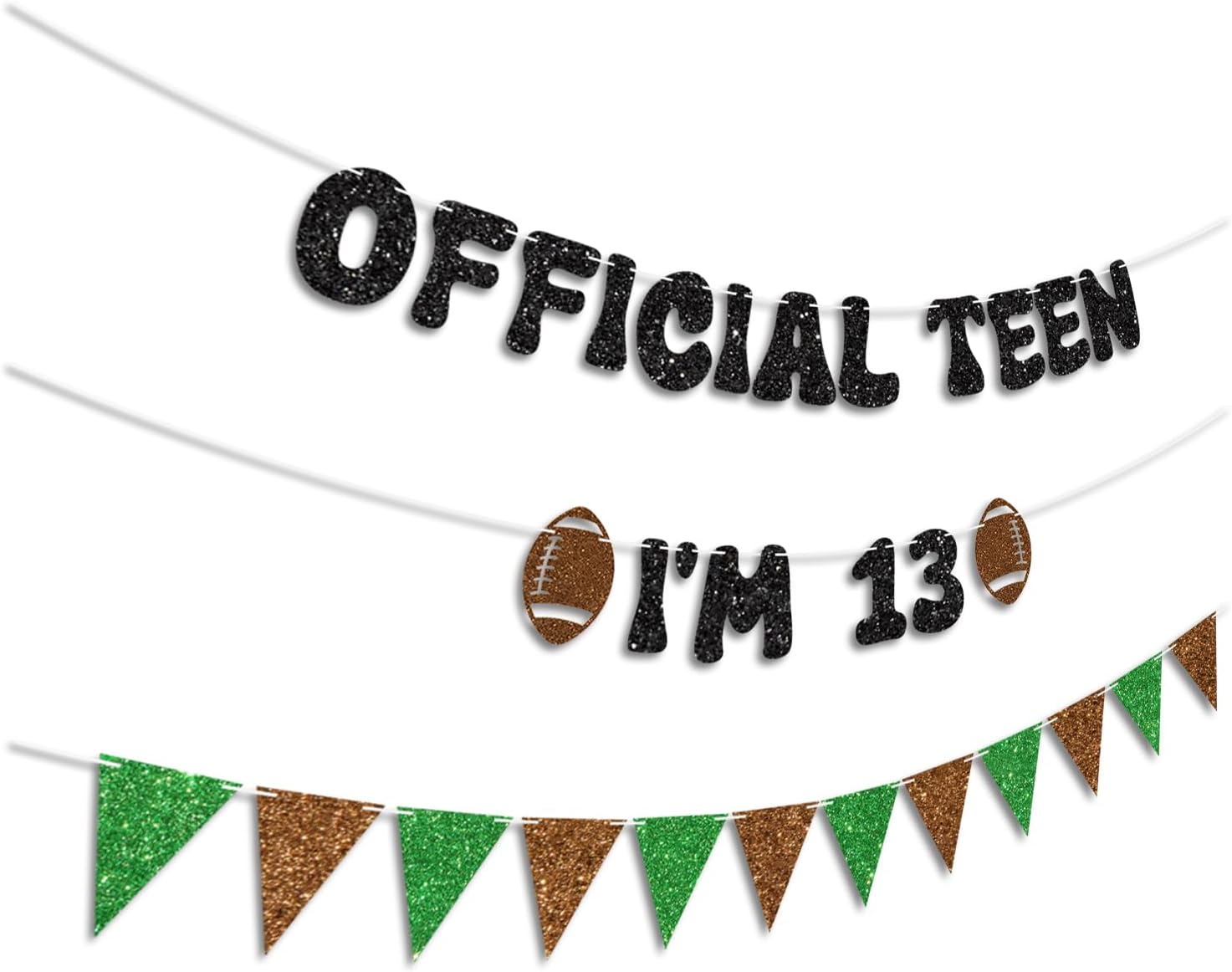 Vofrise Football 13th Birthday Banner for Boys
