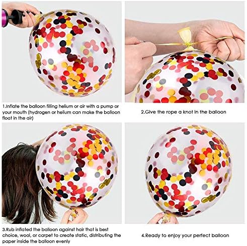 Mouse Balloons Garland Arch Kit 100pcs Red Black Yellow Confetti Balloons